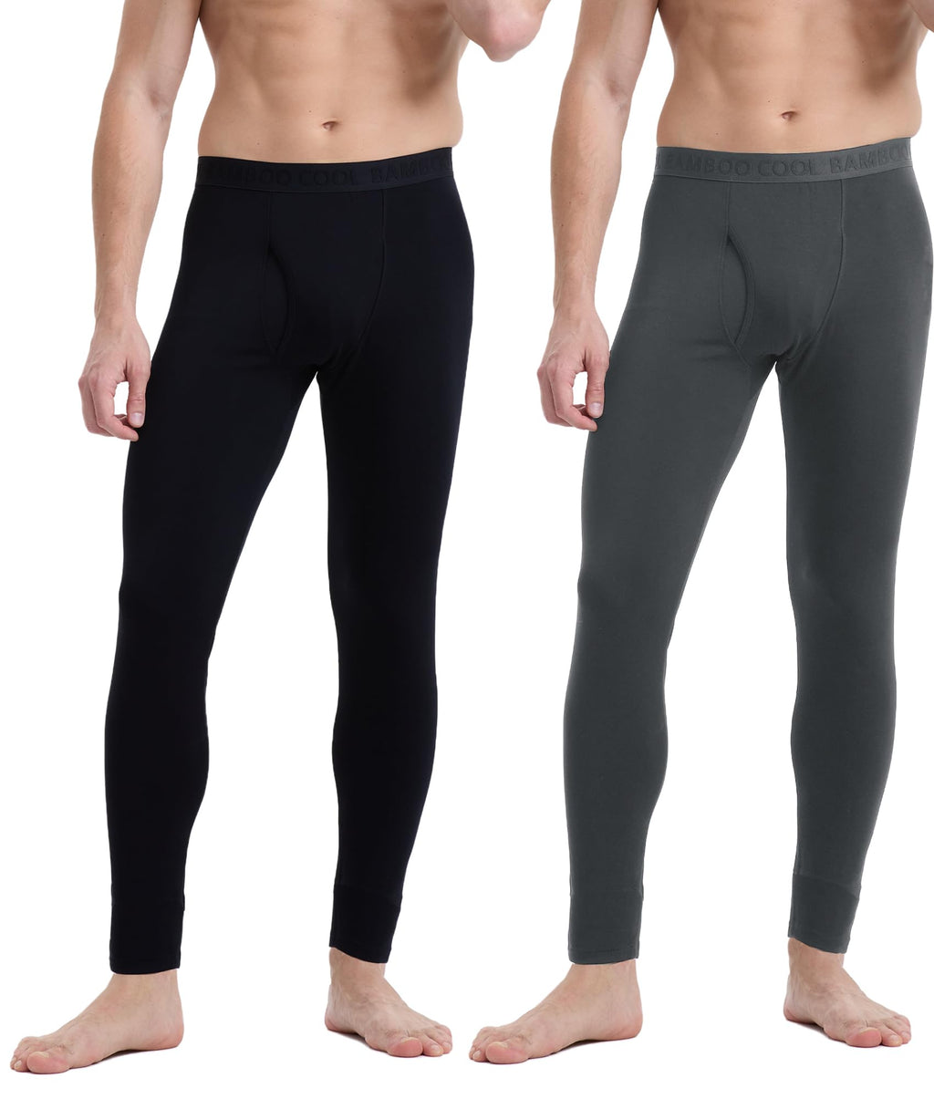 BAMBOO COOL Men's Thermal Underwear Lightweight Fleece Lined