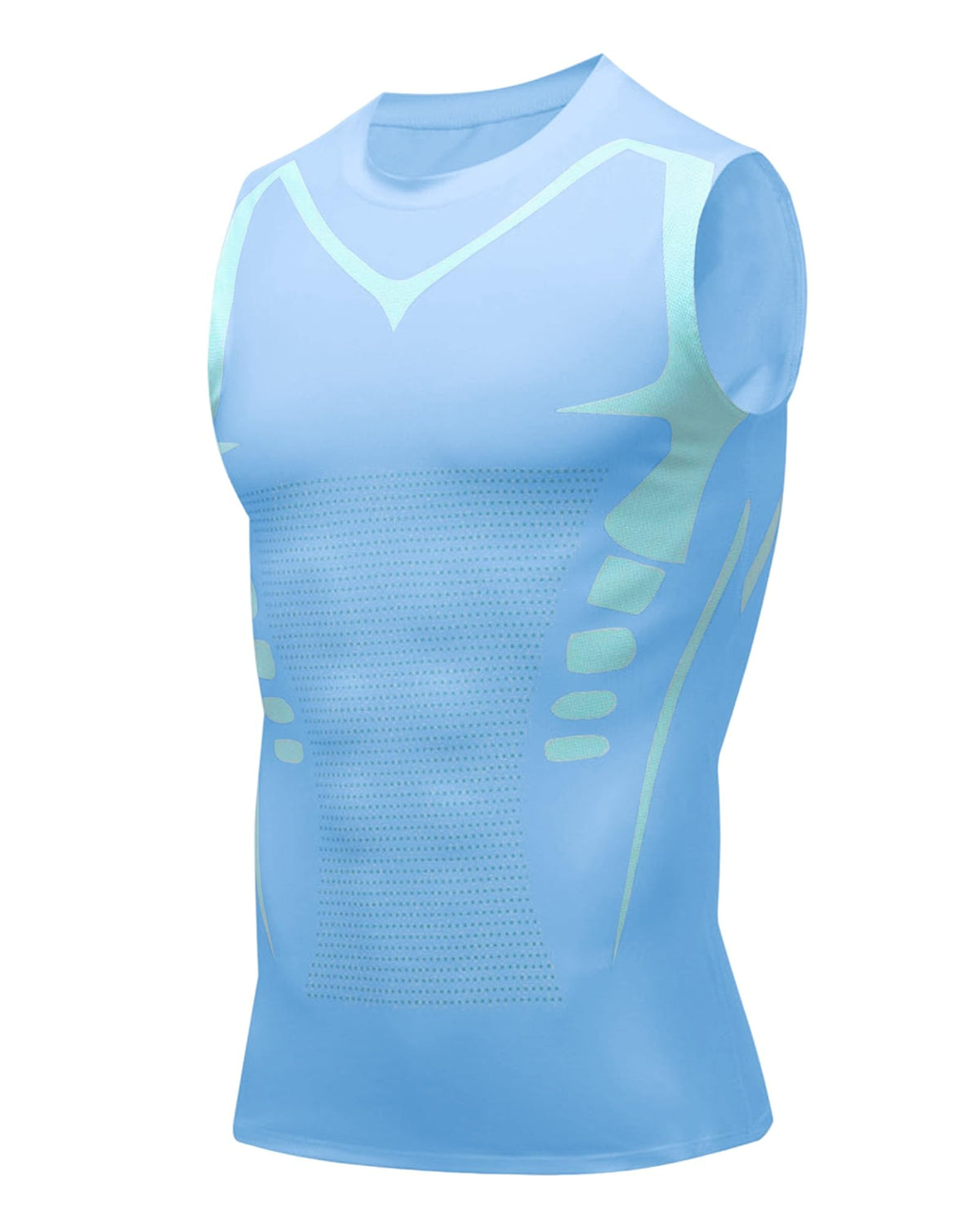 Compression Shirt Men Slimming Body Shaper Vest Crewneck Workout Tank Top