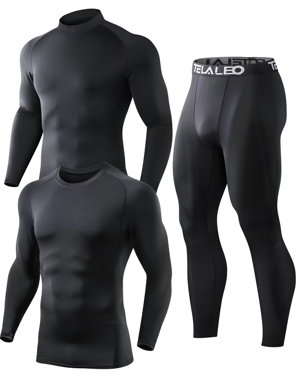 4 or 5 Pack Men's Thermal Compression Pants Fleece Lined Tights Leggings