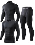 4 or 5 Pack Men's Thermal Compression Pants Fleece Lined Tights Leggings