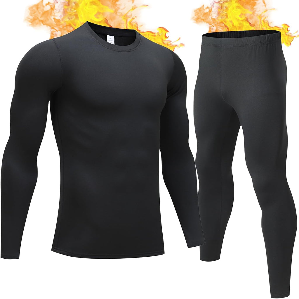 Thermal Underwear for Men Long Johns Set Fleece Lined Winter Cold Weather