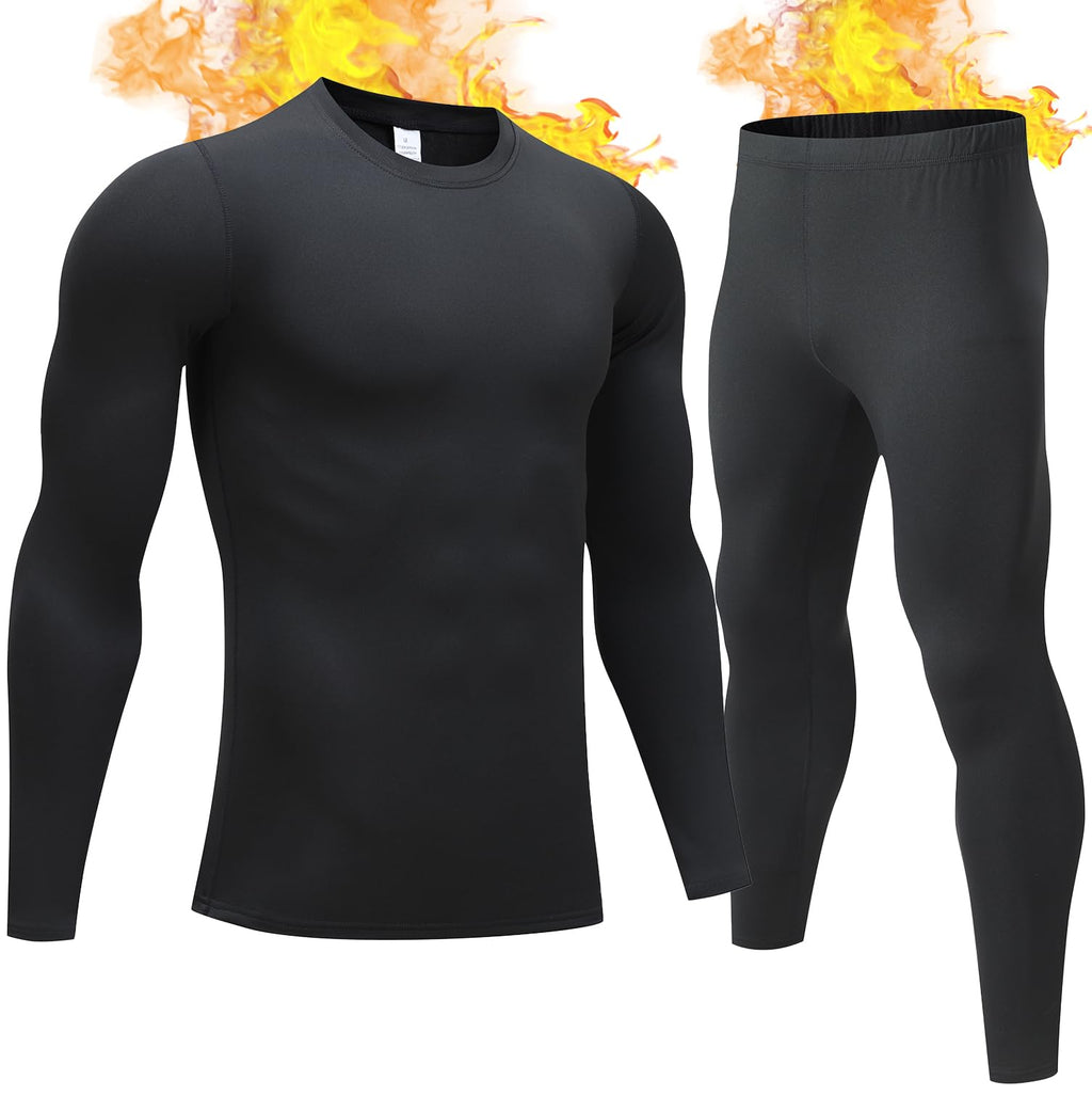 Thermal Underwear for Men Long Johns Set Fleece Lined Winter Cold Weather