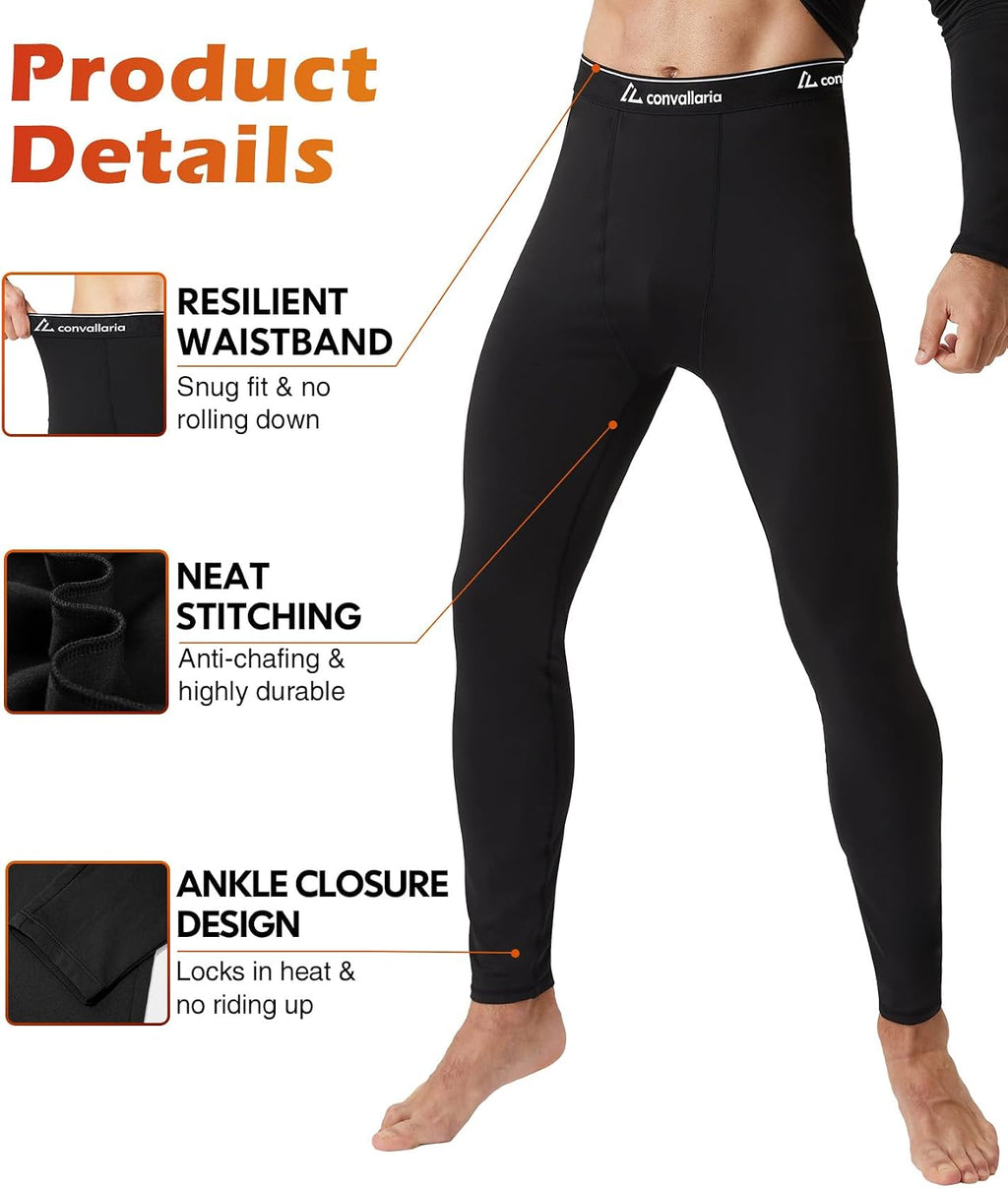 Men's Thermal Underwear Long Johns Cold Weather Base Layer Bottoms