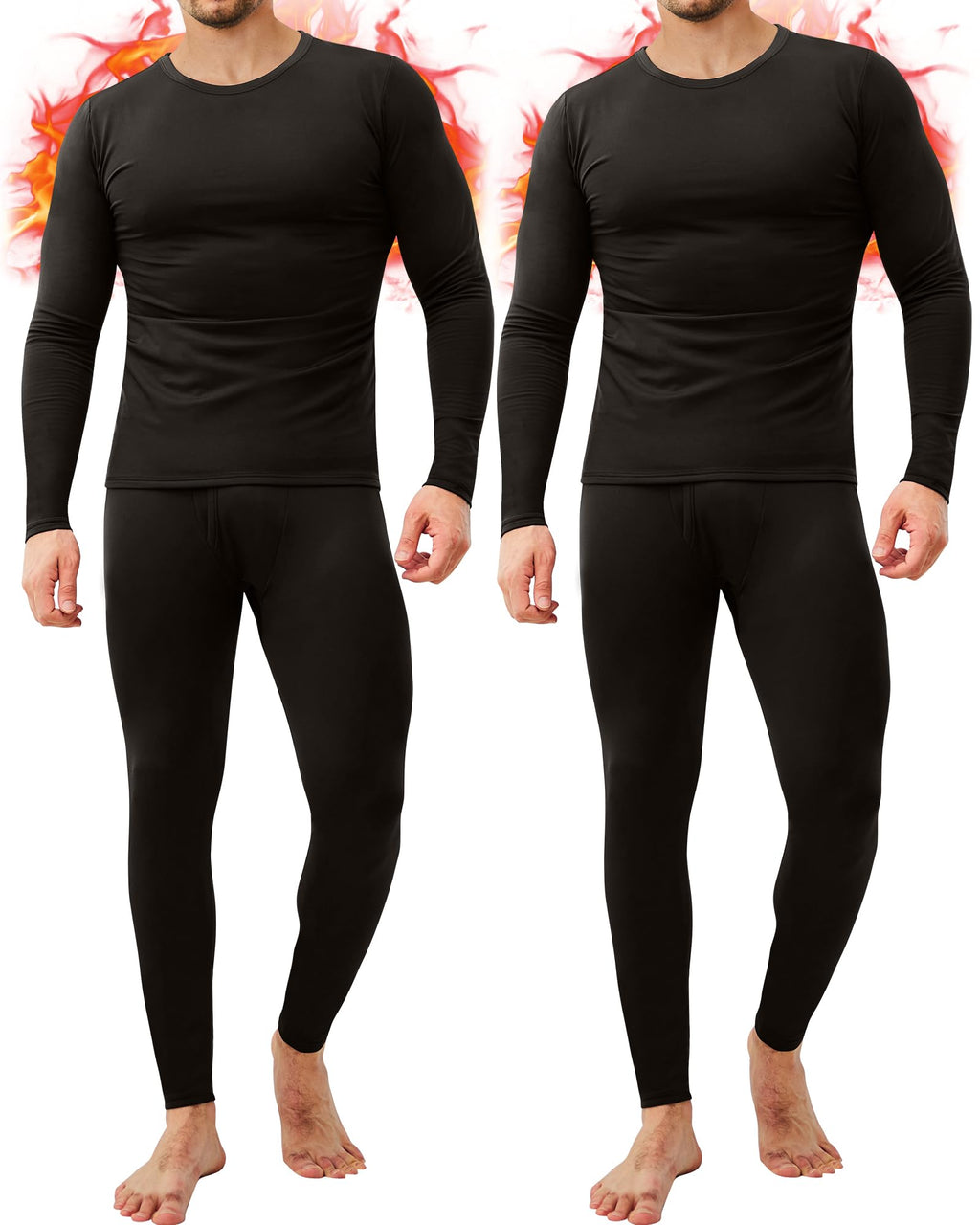 2 or 3 Sets Thermal Underwear for Men Long Johns Base Layer Cold Weather