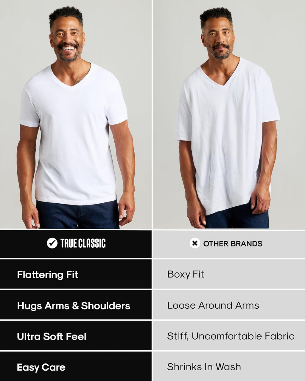 True Classic Mens V Neck T Shirts – V-Neck Tees