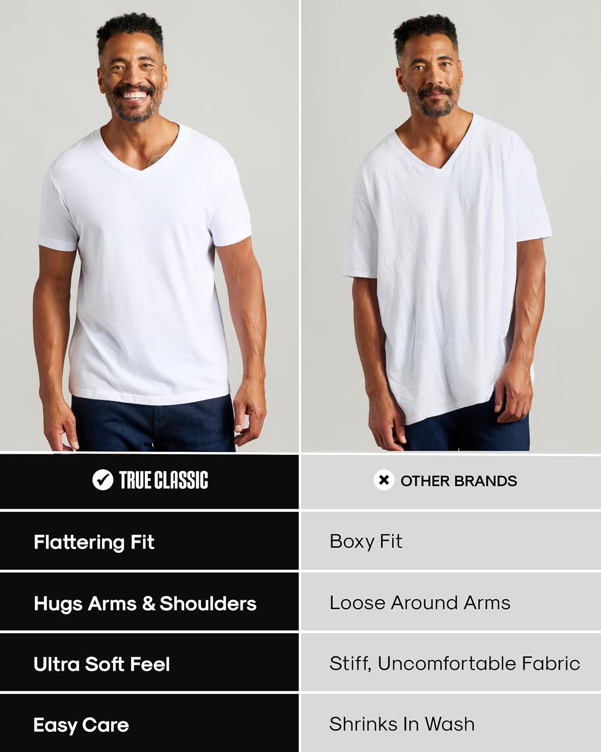 True Classic Mens V Neck T Shirts – V-Neck Tees