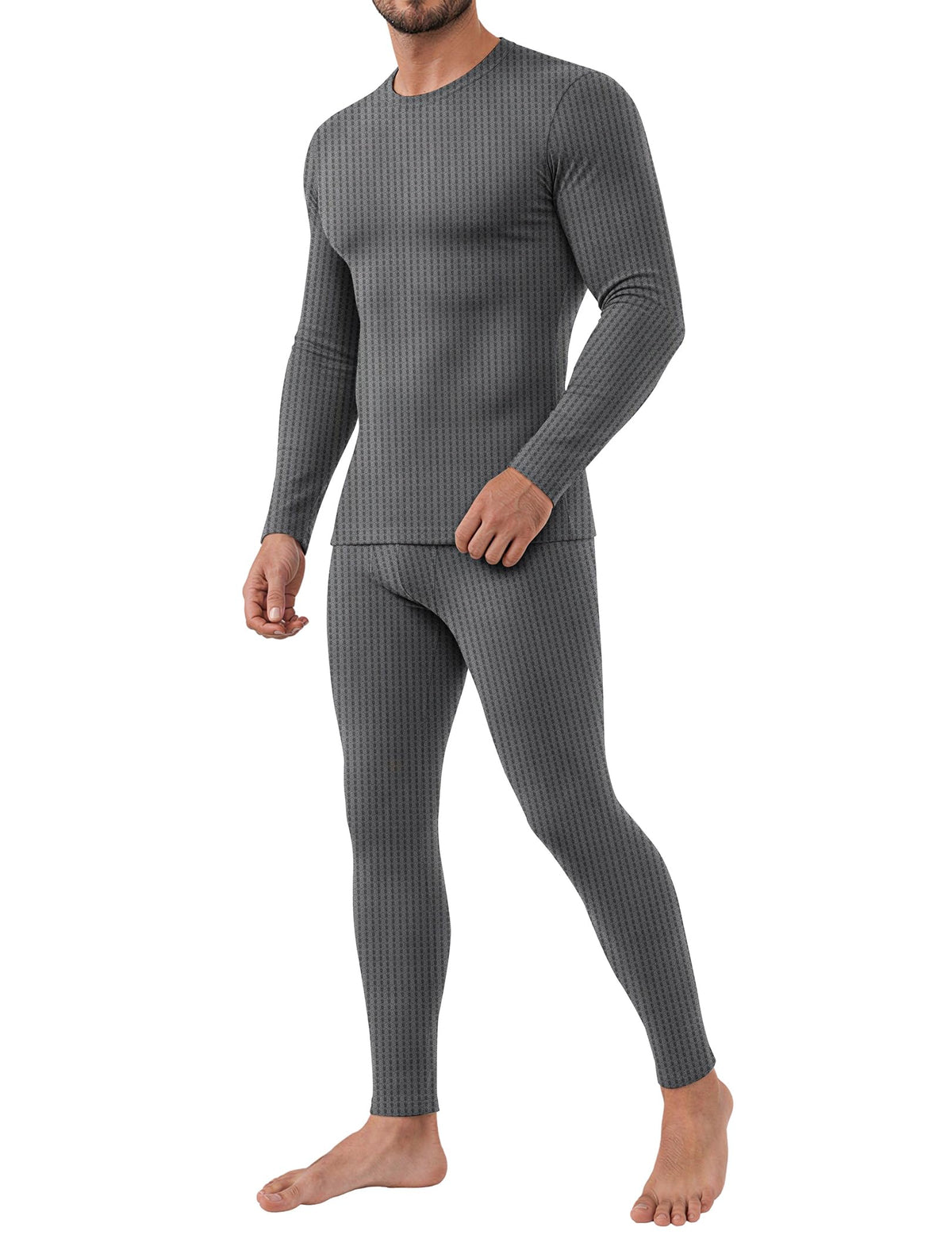Ekouaer Waffle Long Johns for Men Thermal Underwear Top and Bottom Set