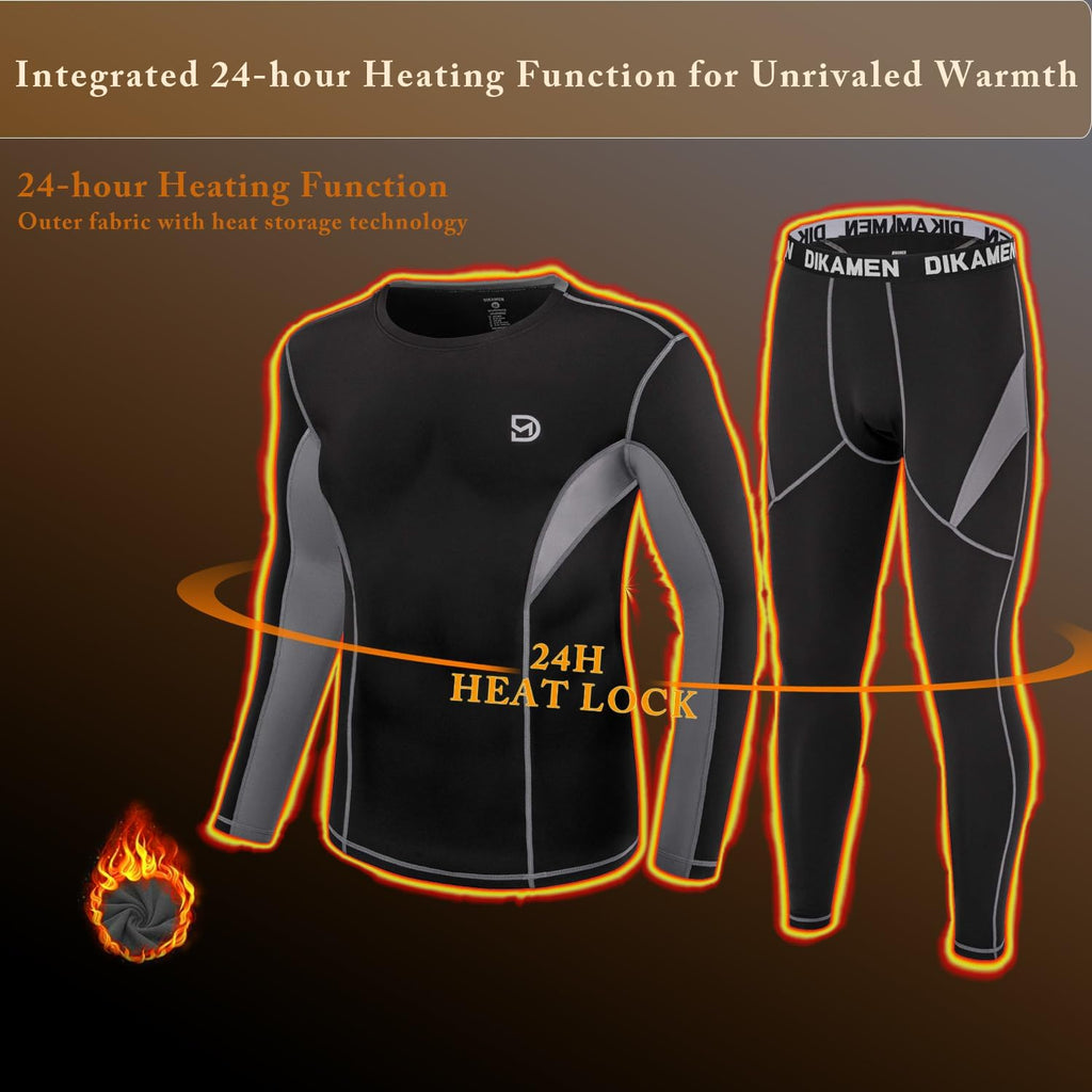 Men's Thermal Underwear Performance Tactical Sports Shapewear Thermal Set