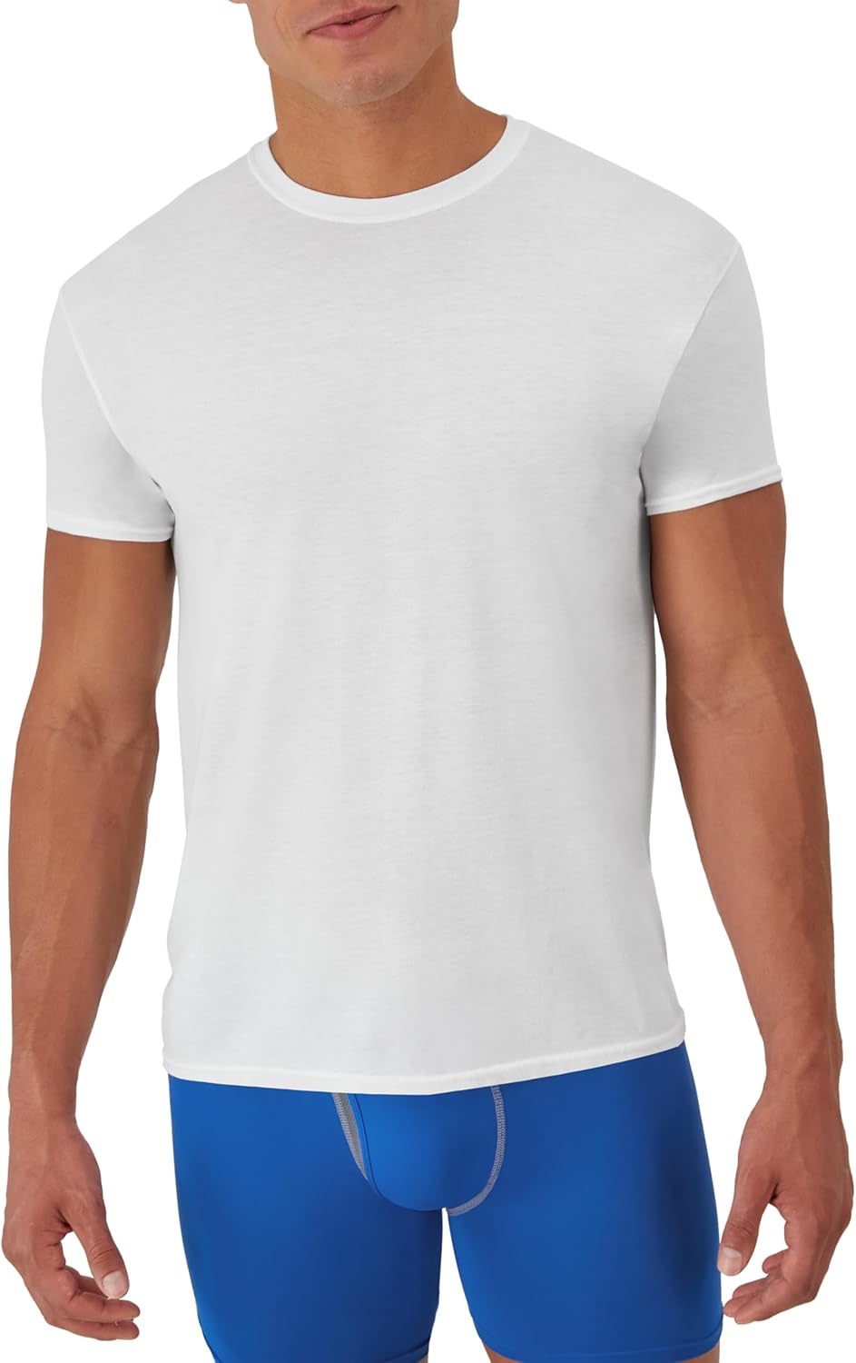 Hanes Men's Performance Undershirt, X-Temp Moisture-Wicking Crewneck, White 5-Pack