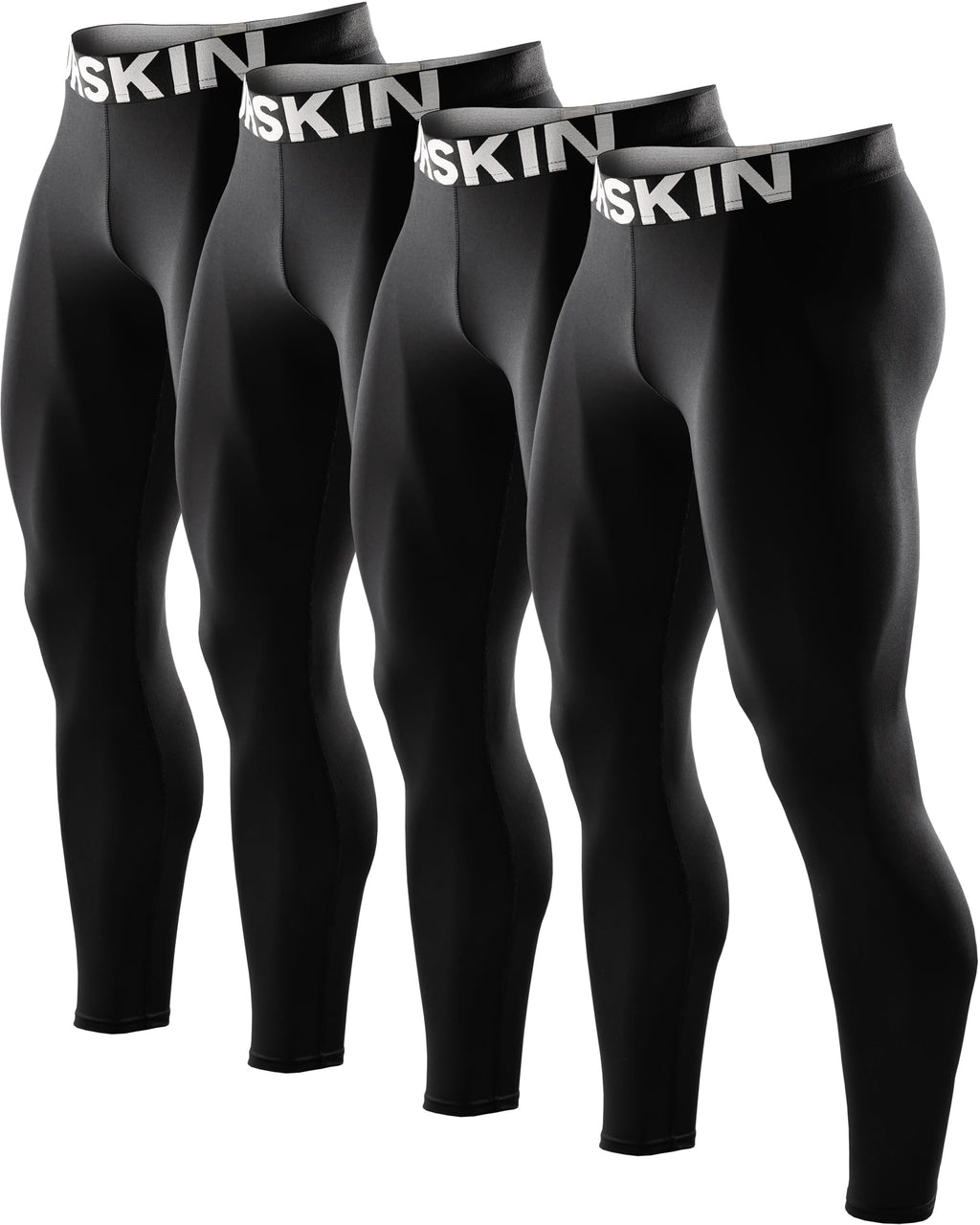 DRSKIN Men’s Compression Pants (5/4/3 Pack) Quick Dry Tights Leggings Sports Baselayer Running Gym Workout