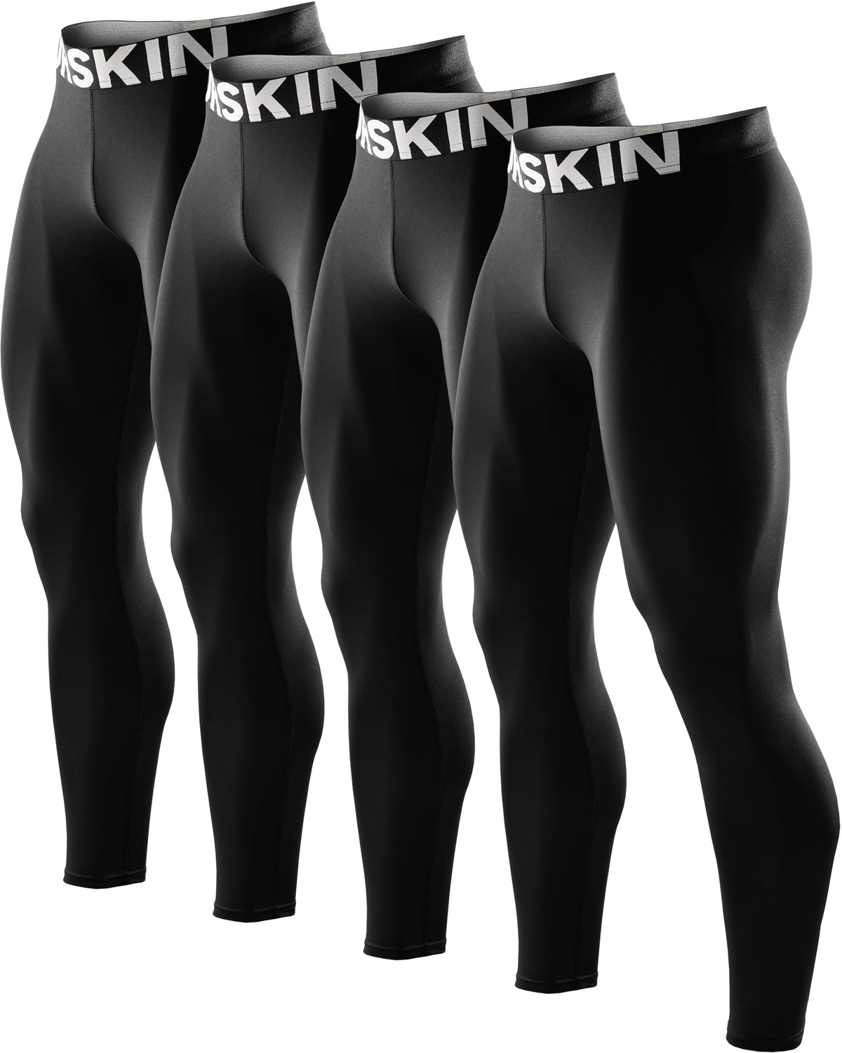 DRSKIN Men’s Compression Pants (5/4/3 Pack) Quick Dry Tights Leggings Sports Baselayer Running Gym Workout