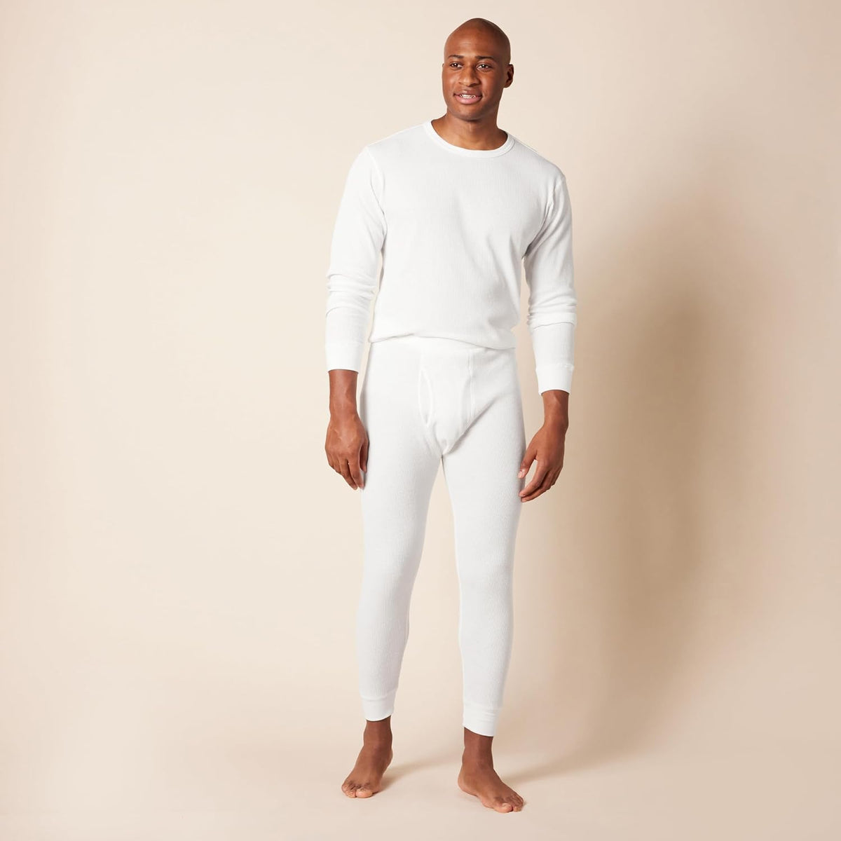 Amazon Essentials Men's Slim Fit Thermal Long Johns Underwear Set, Breathable Waffle Knit for Cold Weather Wear, Multipacks