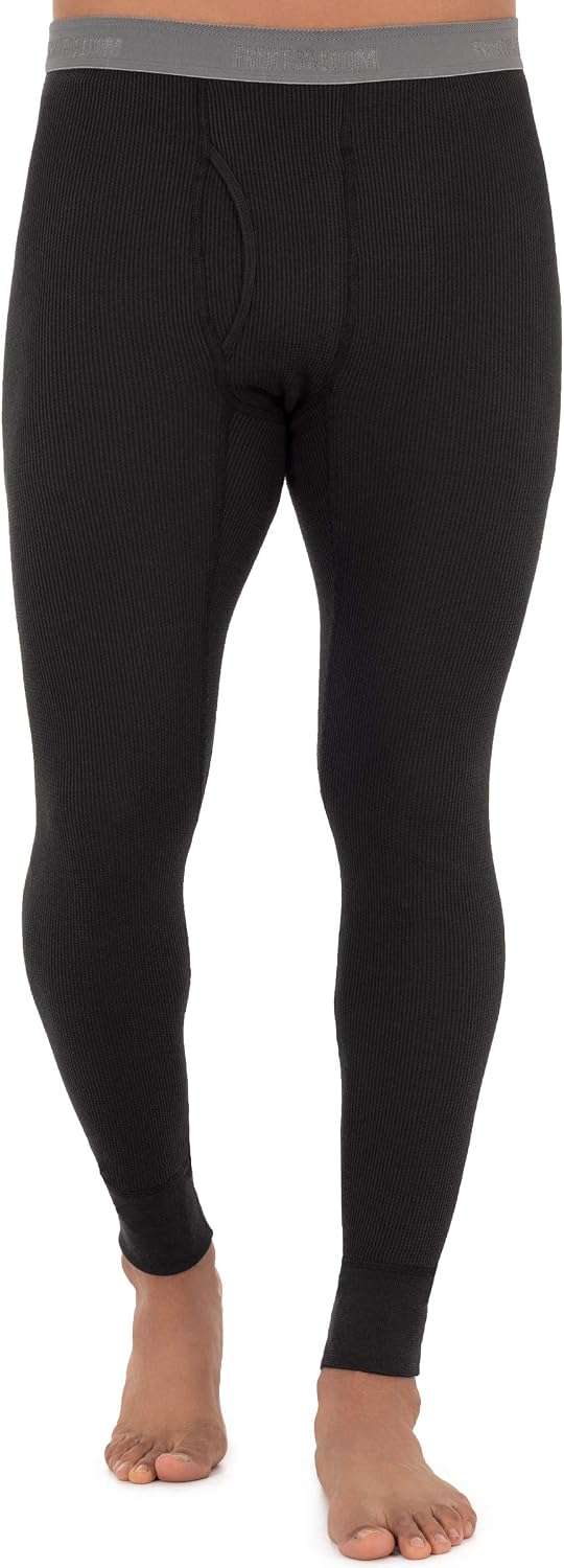 Fruit of the Loom Men's Recycled Waffle Thermal Underwear Set (Top and Bottom)
