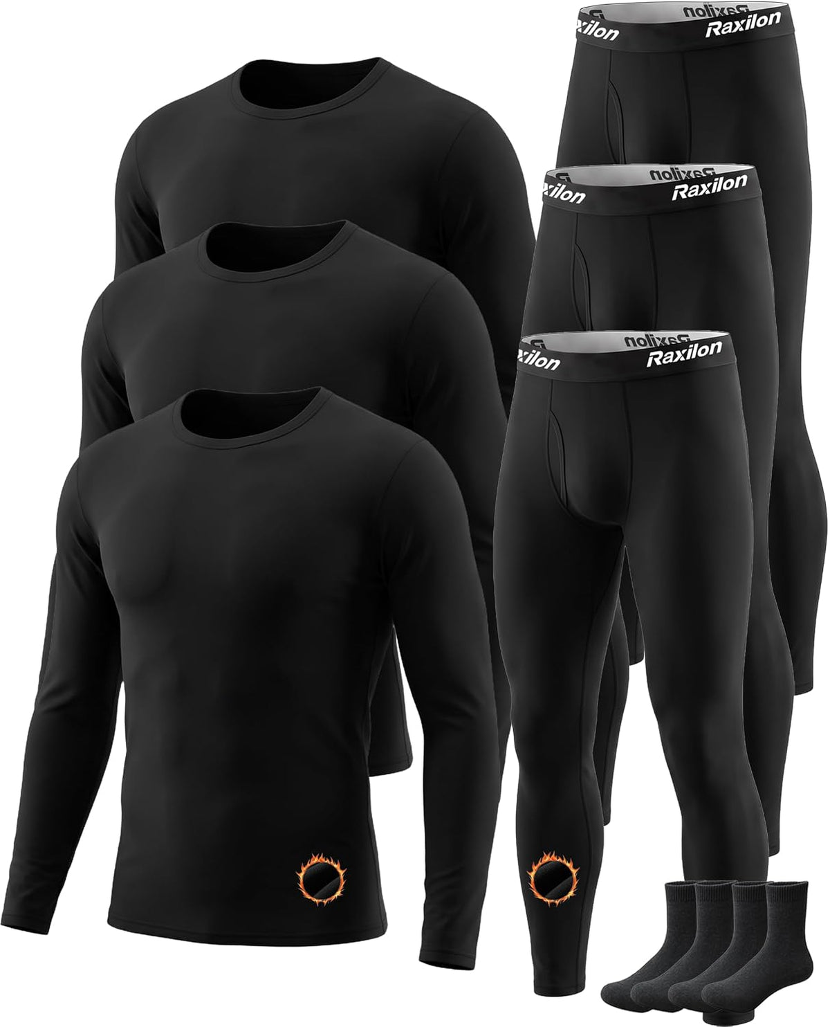 Thermal Underwear for Mens Long Johns Set Winter Cold Weather Base Layer
