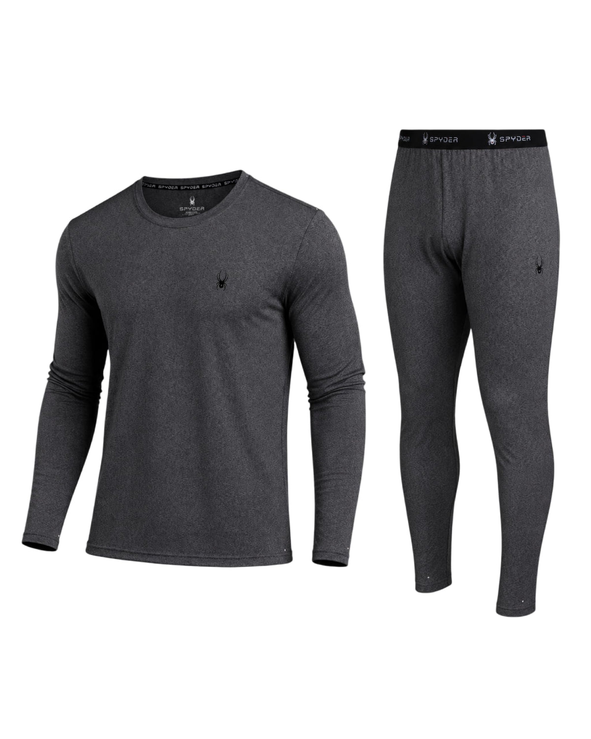 Spyder Mens Thermal Underwear Set - 2-Piece Fleece Lined Stretch Soft