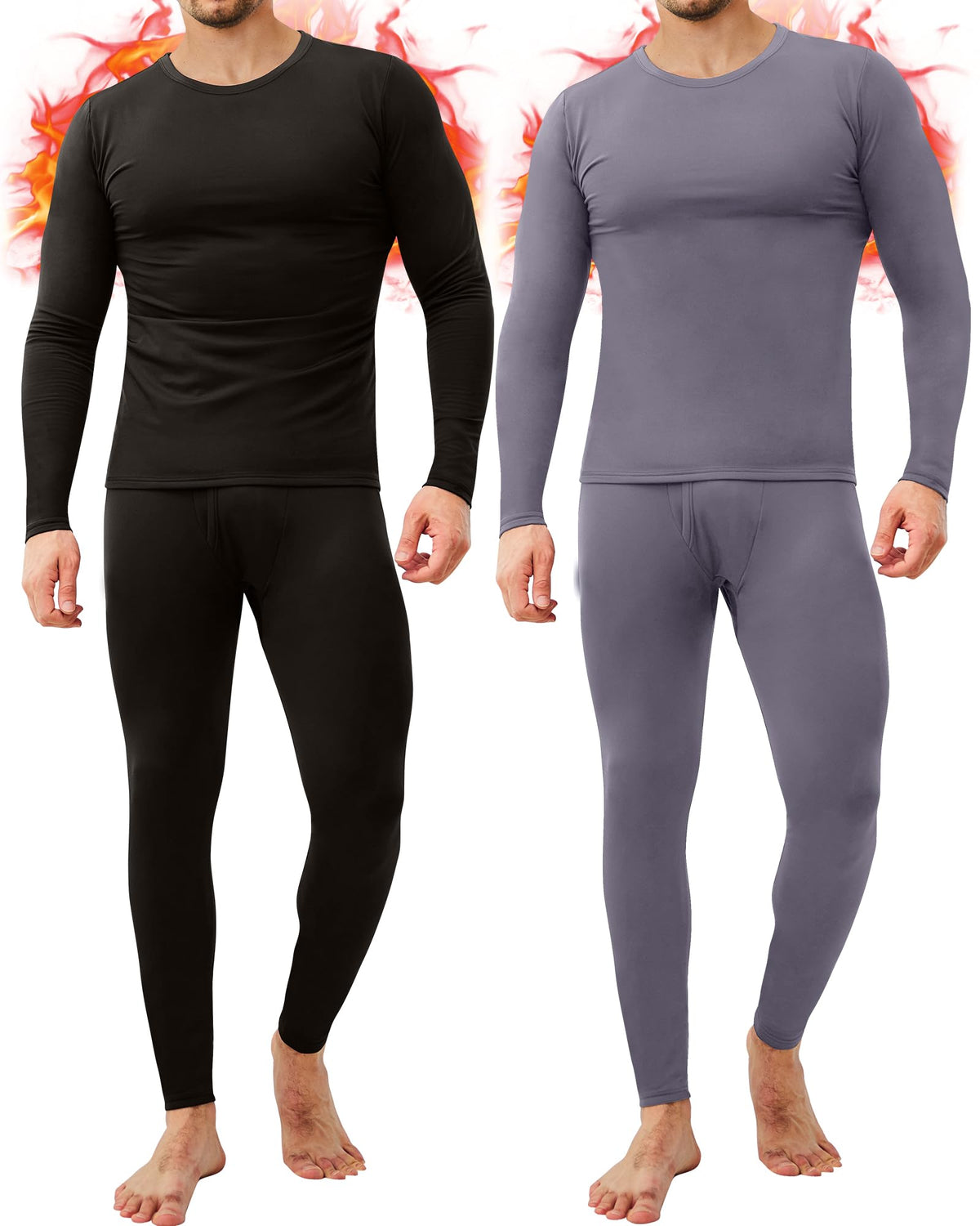 2 or 3 Sets Thermal Underwear for Men Long Johns Base Layer Cold Weather