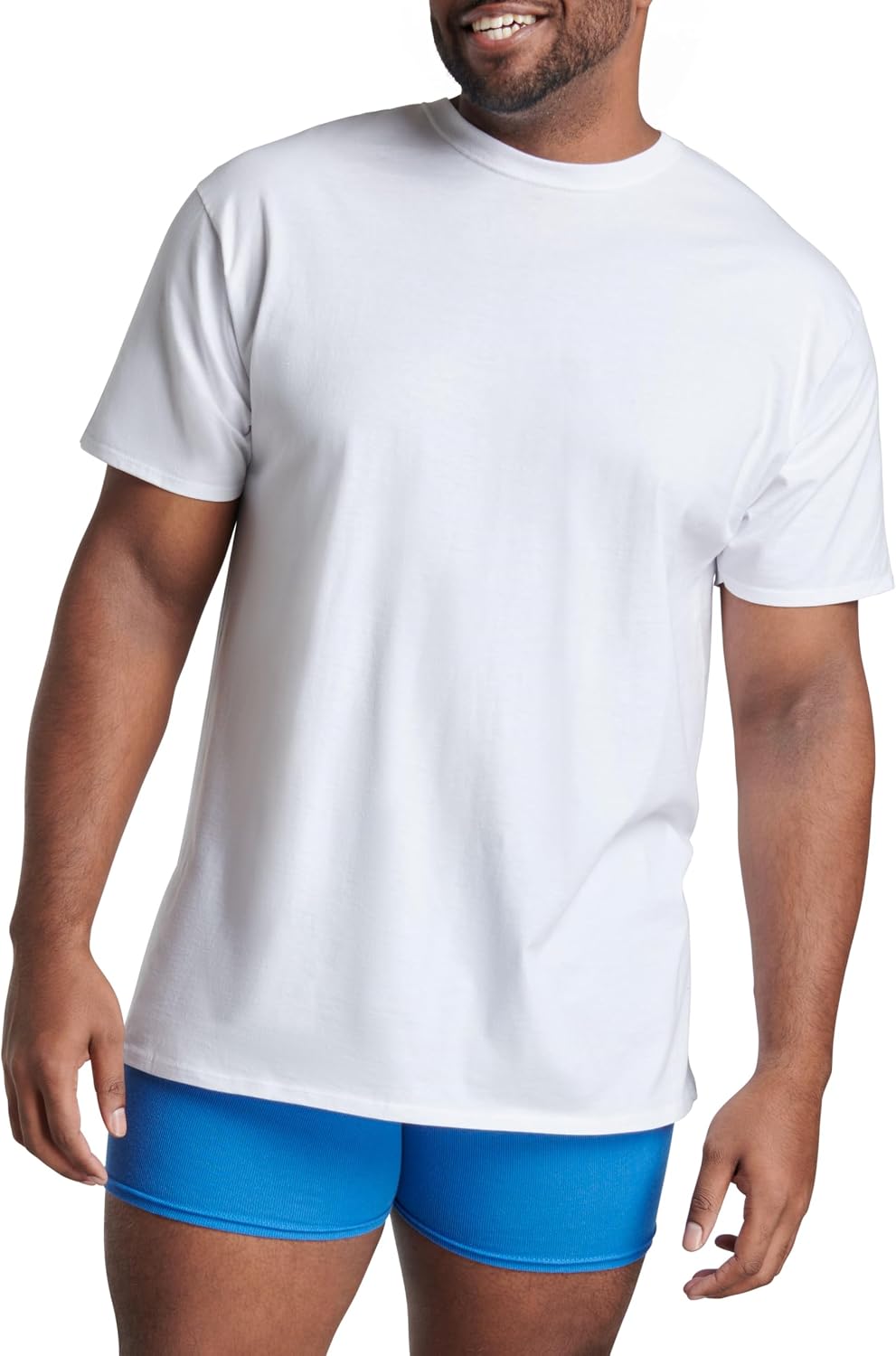 Fruit of The Loom Men's Crew Tee Undershirts, Moisture Wicking & Tag Free, Also Available in Big & Tall