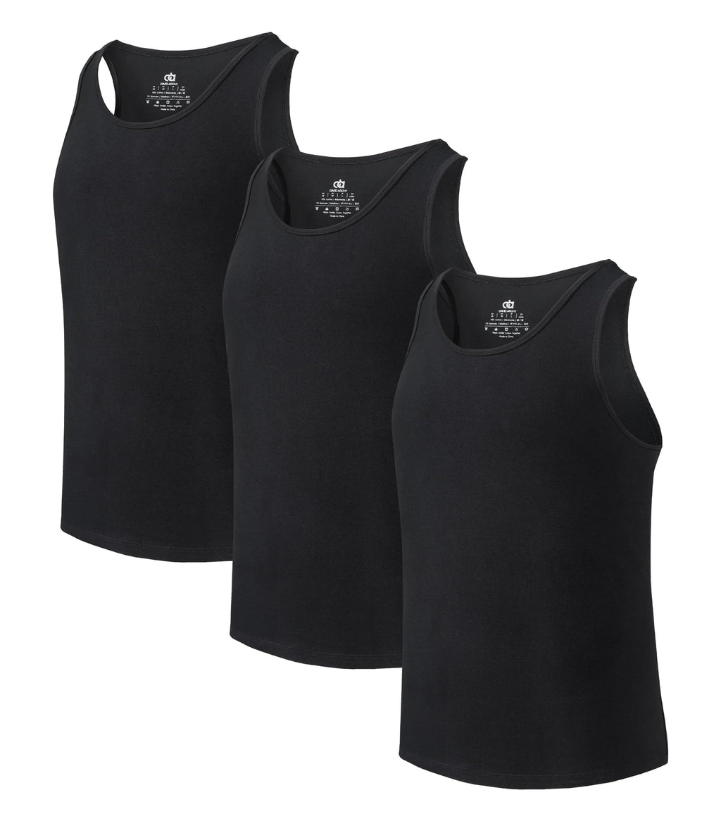 DAVID ARCHY Men's Tank Top Undershirts Moisture-Wicking A-Shirt for Men
