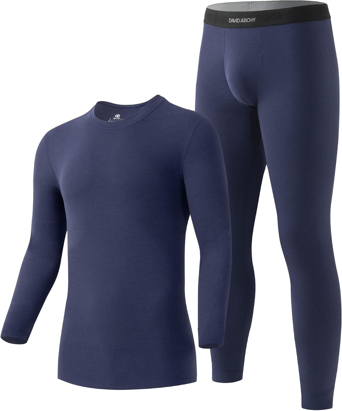 DAVID ARCHY Men’s Lightweight Thermal Underwear Set, Breathable Comfort Base Layer for Cold Weather(30–55°F)