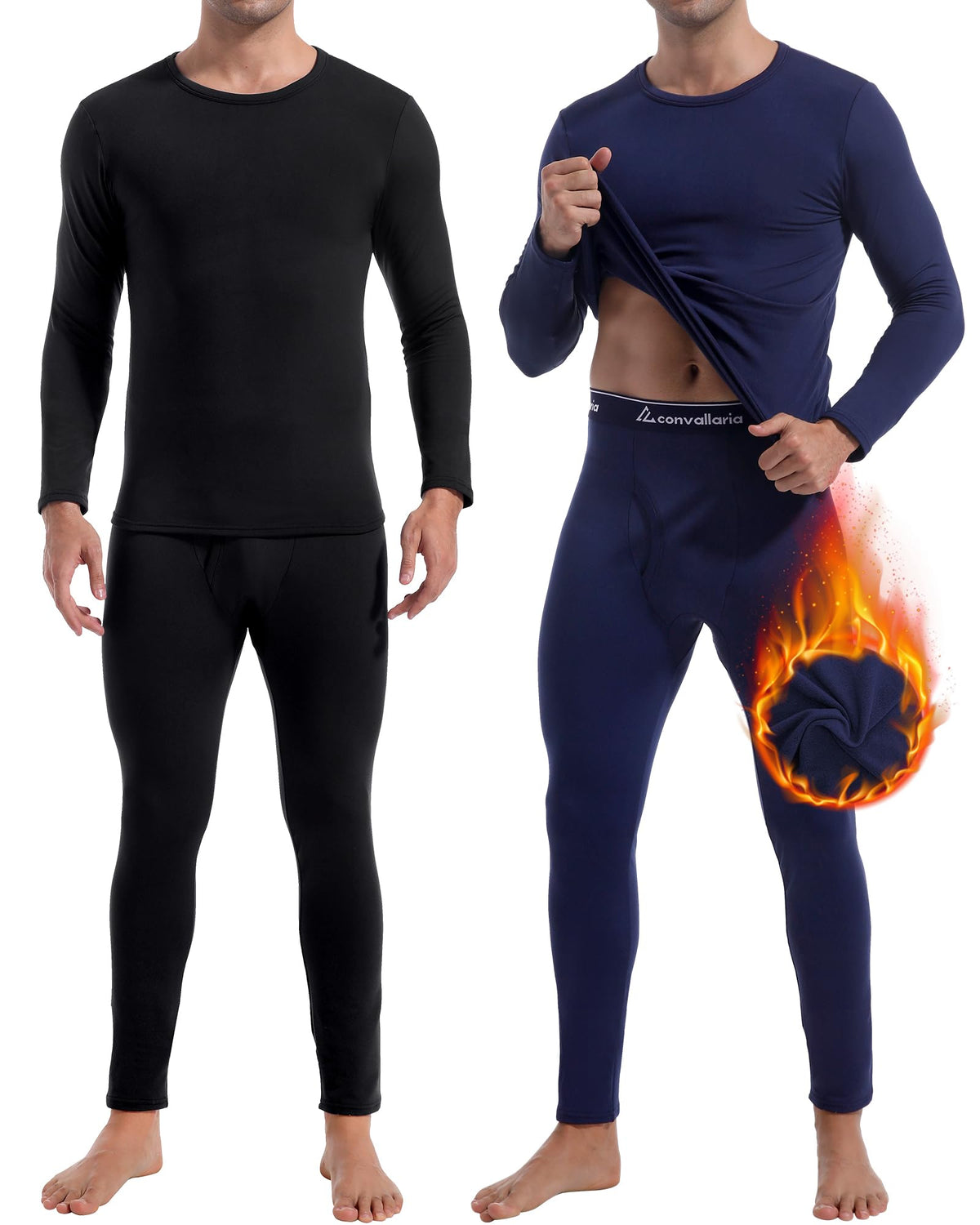 2 or 3 Sets Thermal Underwear for Men Long Johns Base Layer Cold Weather