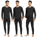 URATOT 3 Sets Men's Thermal Underwear Set Fleece Lined Long Johns Thermal Underwear Base Layer Set for Men Cold Winter