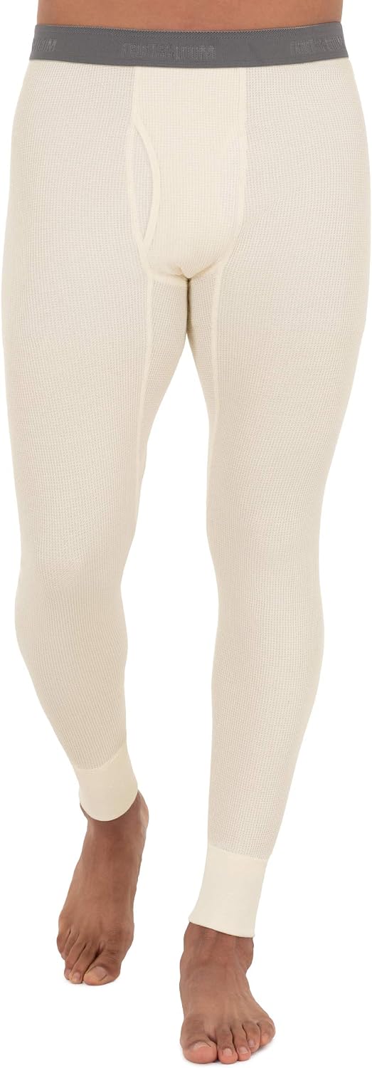 Fruit of The Loom Mens Premium Waffle Thermal Underwear Long Johns Bottom