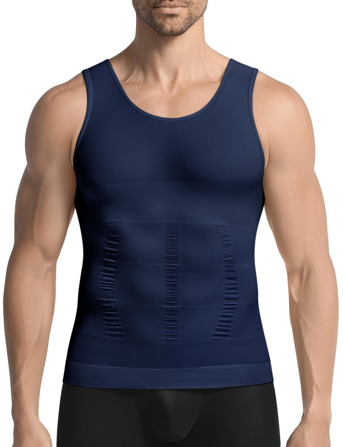 3 Pack Compression Shirt Men Body Shaper Vest Workout Tank Top