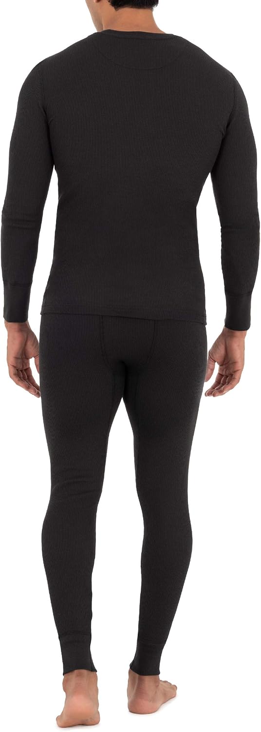 Fruit of the Loom Men's Recycled Waffle Thermal Underwear Set (Top and Bottom)