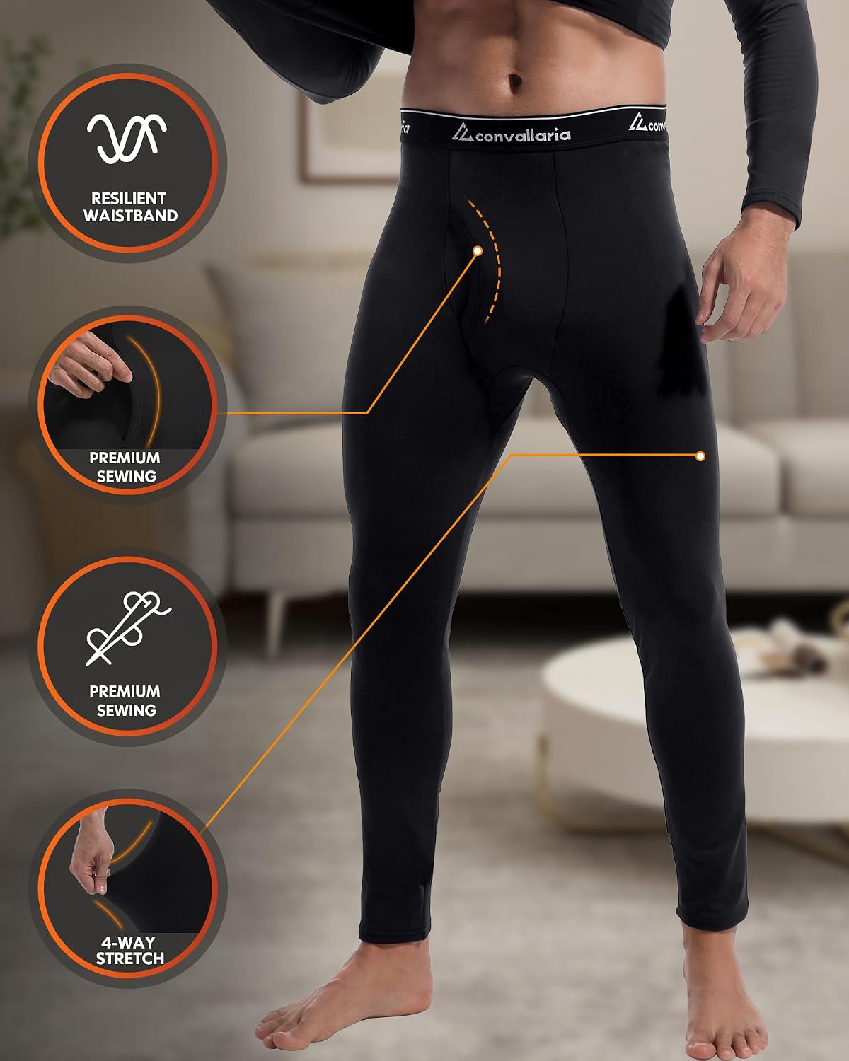 2 or 3 Sets Thermal Underwear for Men Long Johns Base Layer Cold Weather