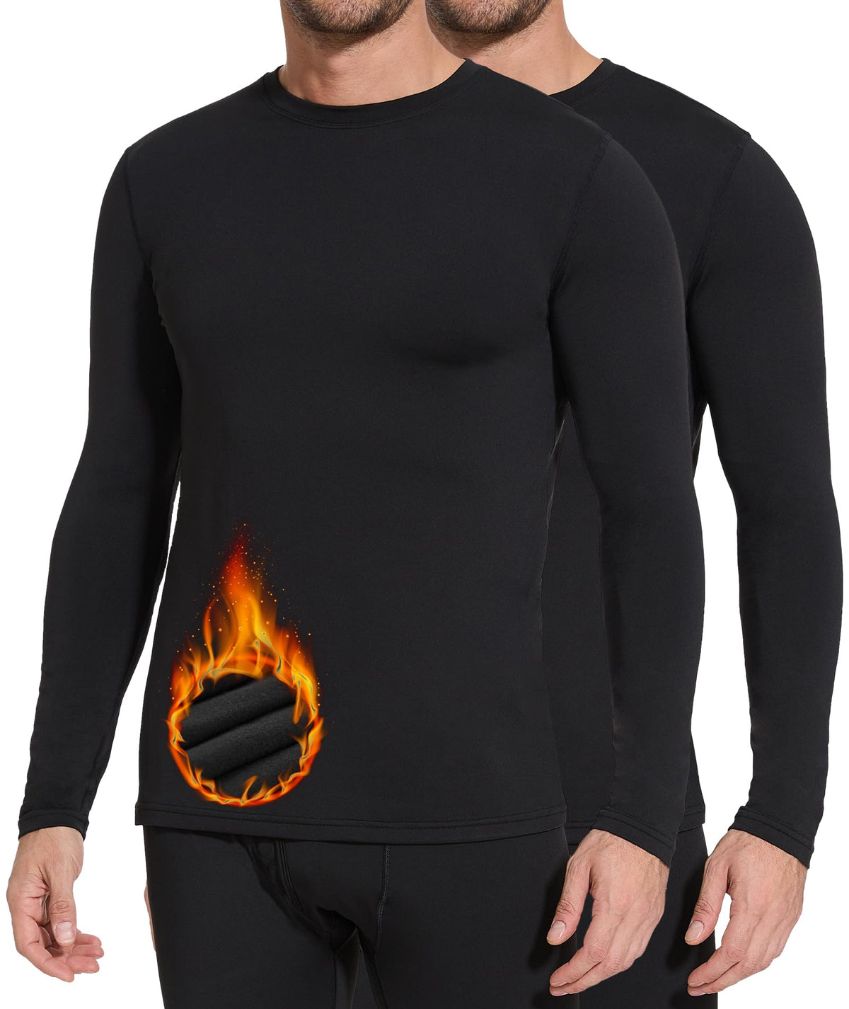 BESTENA Mens Thermal Underwear Long Johns Fleece Lined Base Layer Shirt Top