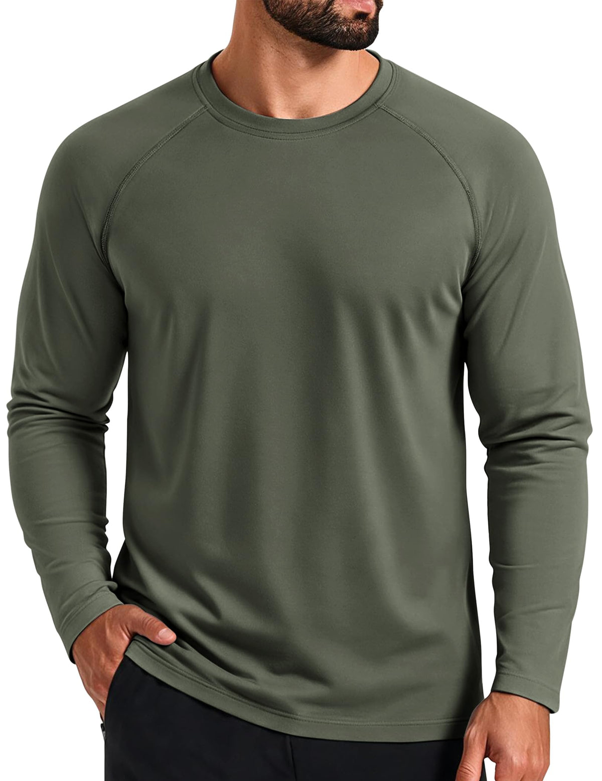 COOFANDY Men's Thermal Shirt Regular Fit Fleece Lined Athletic Base Layer