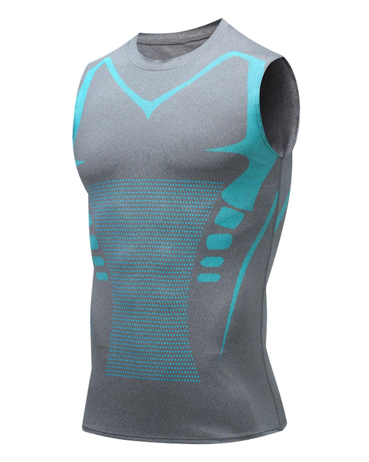 Compression Shirt Men Slimming Body Shaper Vest Crewneck Workout Tank Top