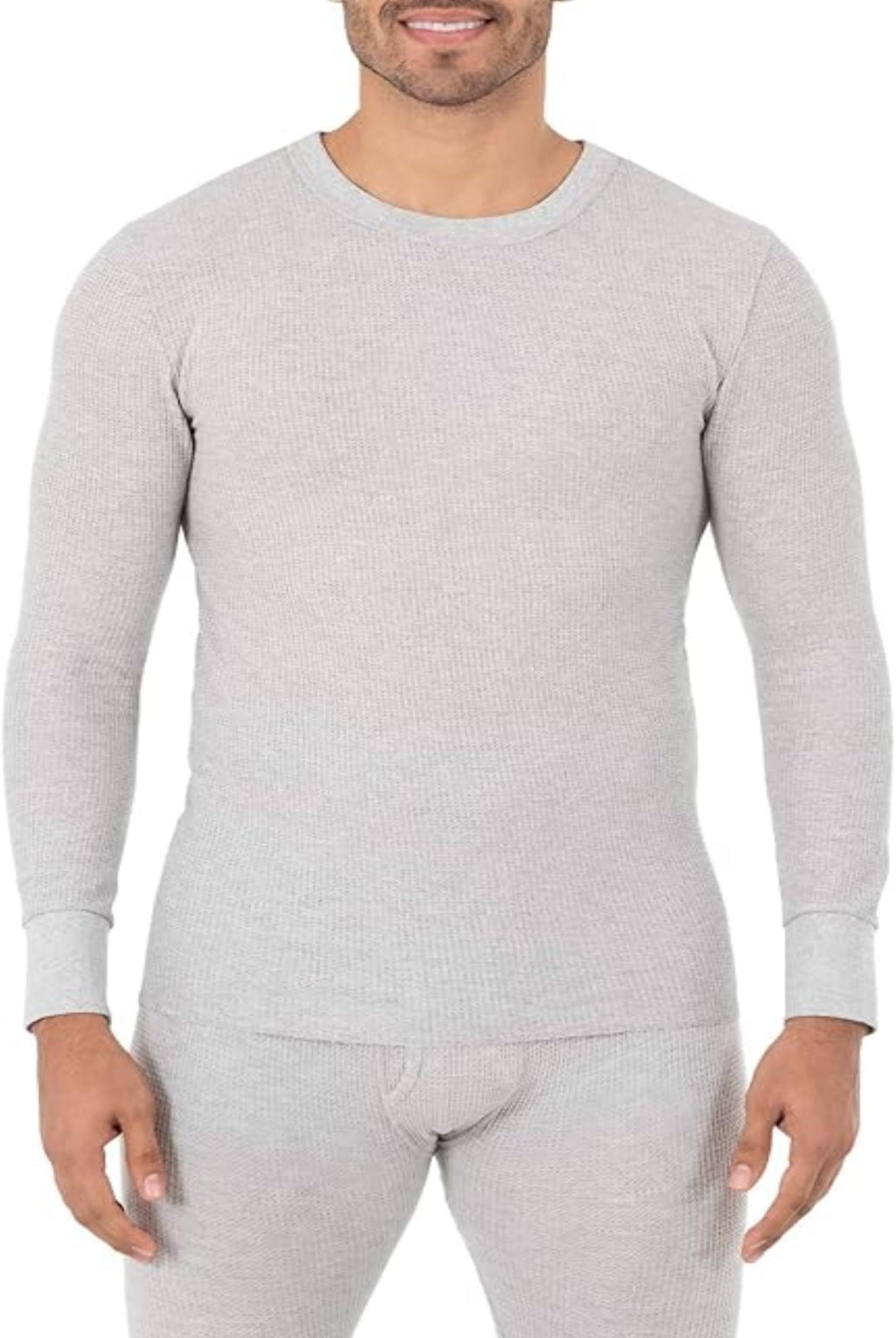 Fruit of the Loom Men's Recycled Waffle Thermal Underwear Crew Top
