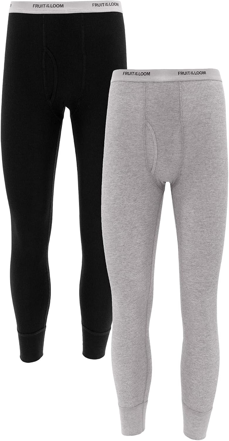 Fruit of the Loom Men's Classic Midweight Waffle Thermal Underwear Bottoms