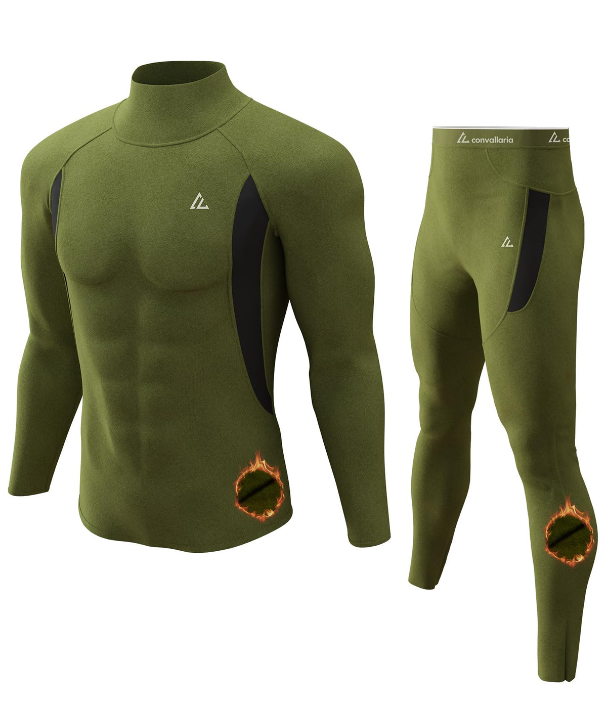 Mens Thermal Underwear Long Johns Set Cold Weather Hunting Base Layer