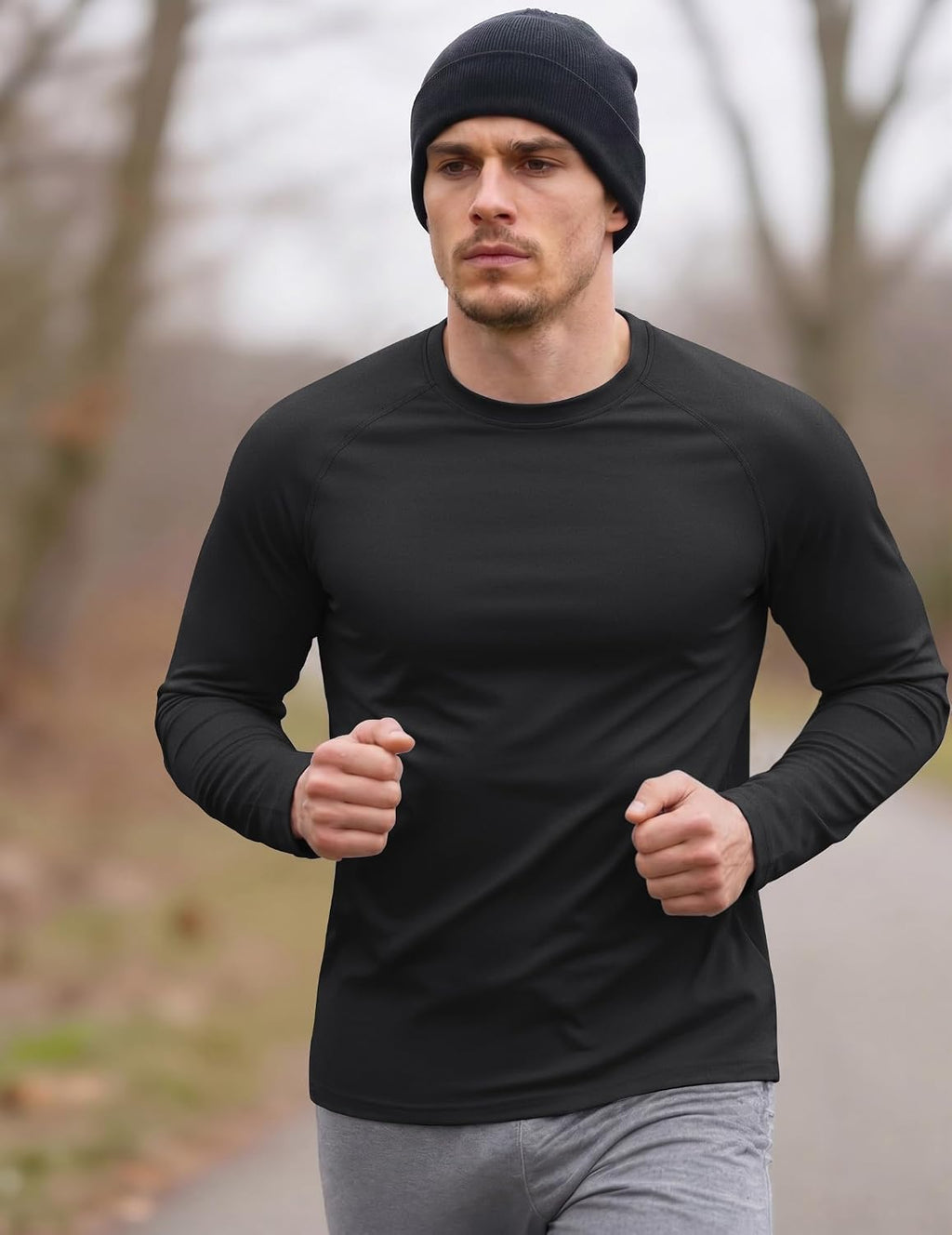 COOFANDY Men's Thermal Shirt Regular Fit Fleece Lined Athletic Base Layer