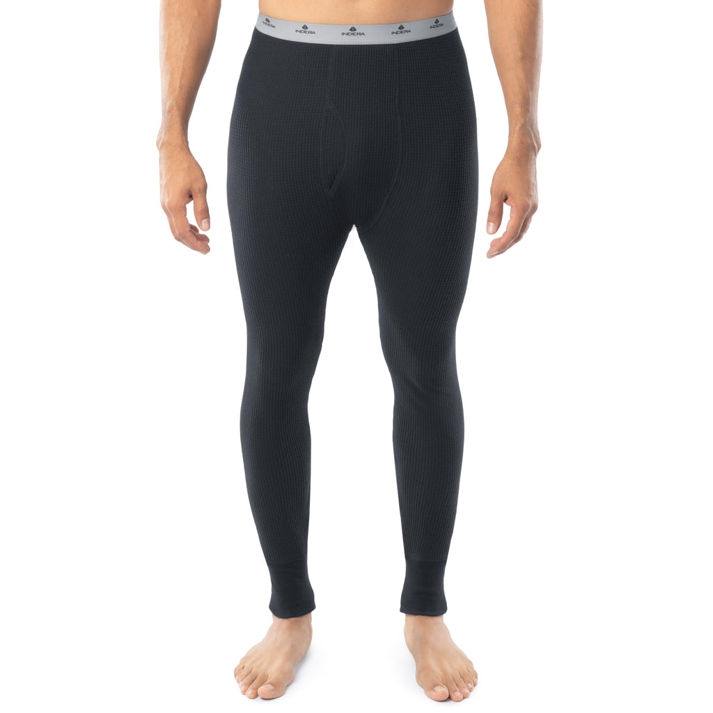 Indera Men's Heavyweight Cotton Waffle Long Johns Thermal Underwear Bottom