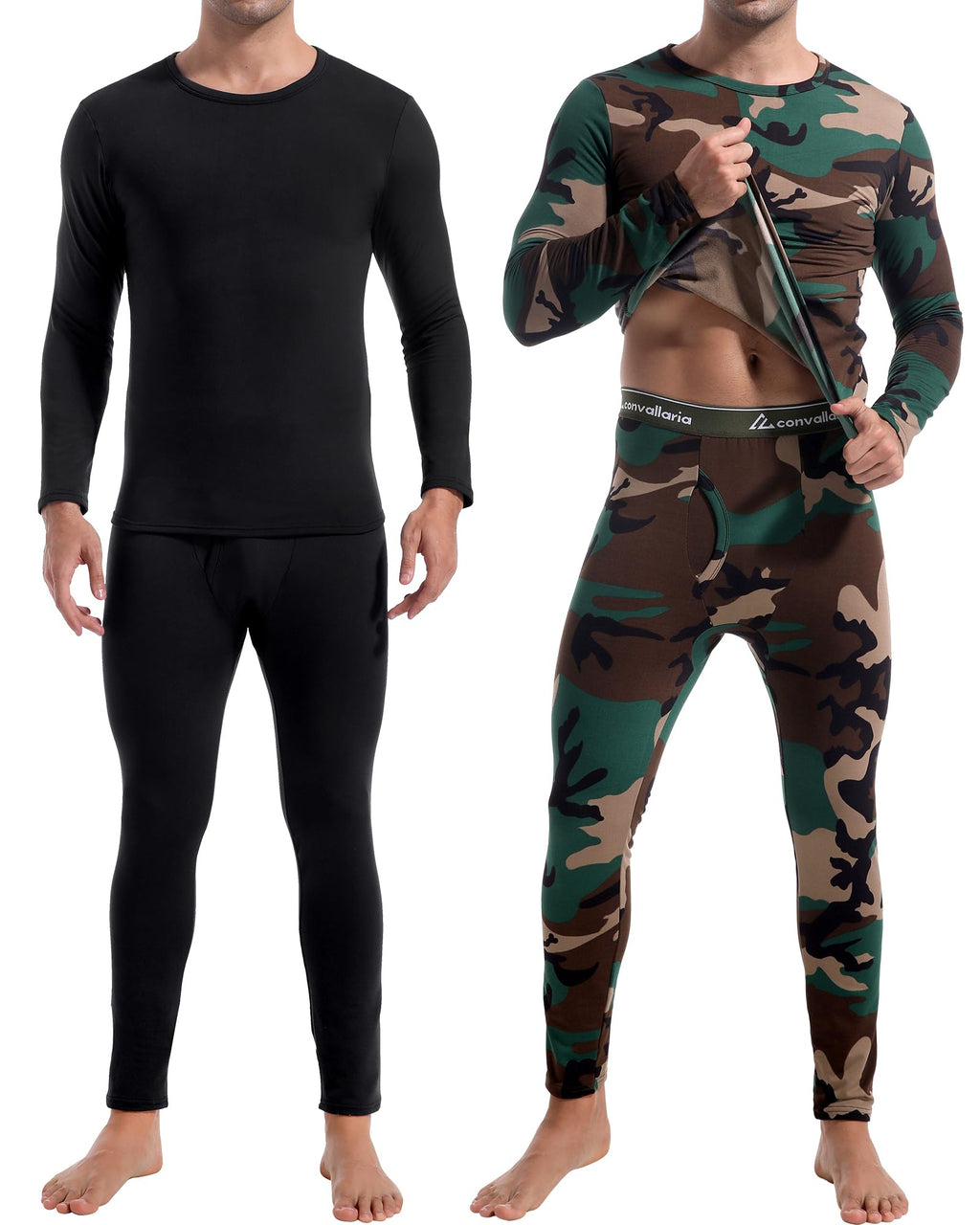 2 or 3 Sets Thermal Underwear for Men Long Johns Base Layer Cold Weather