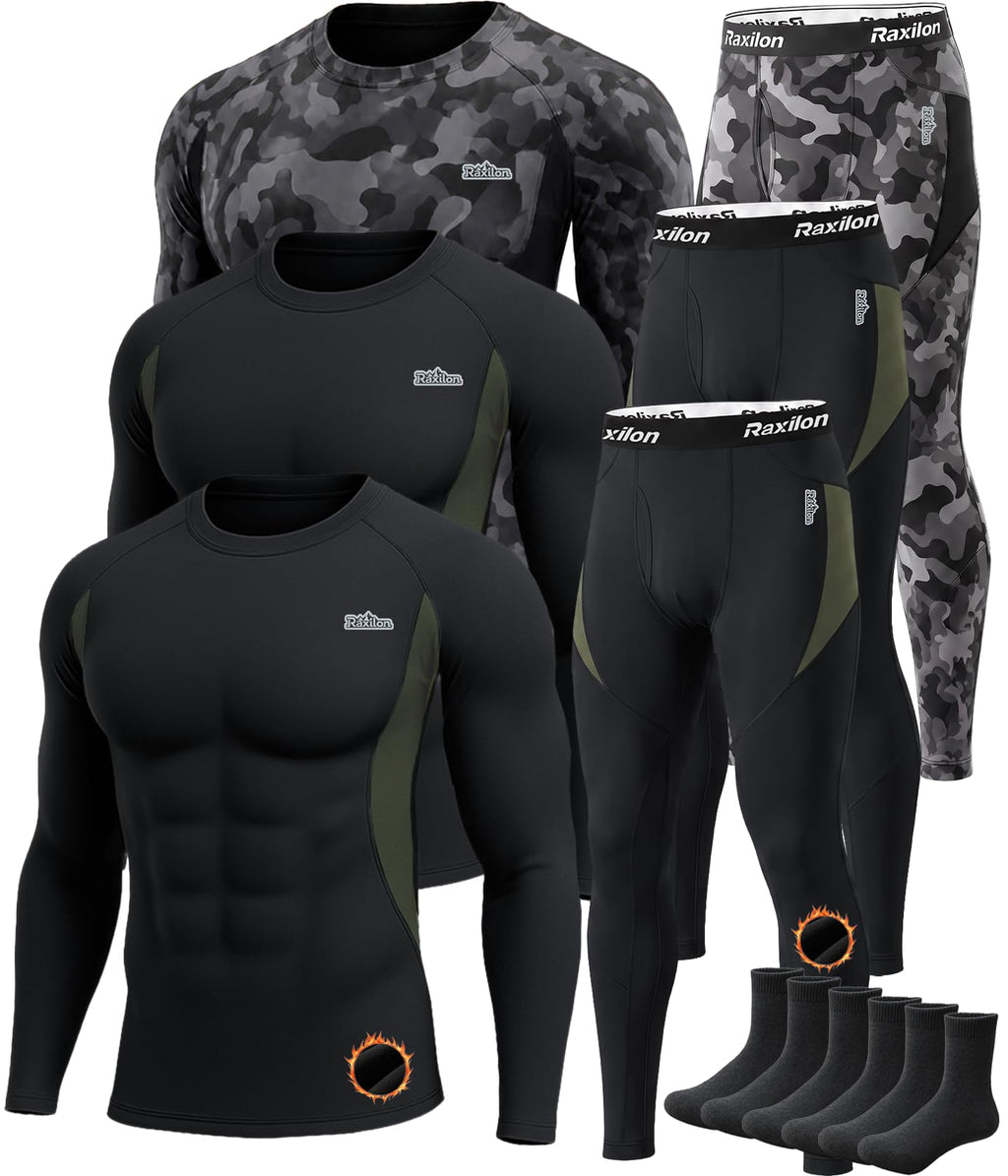 Thermal Underwear for Mens Long Johns Set Winter Cold Weather Base Layer