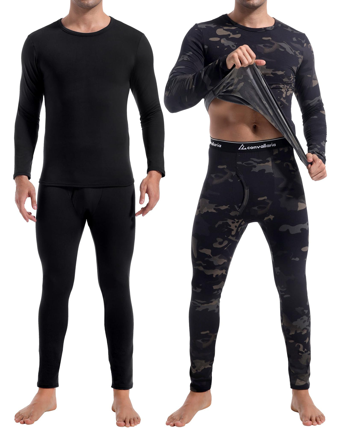2 or 3 Sets Thermal Underwear for Men Long Johns Base Layer Cold Weather