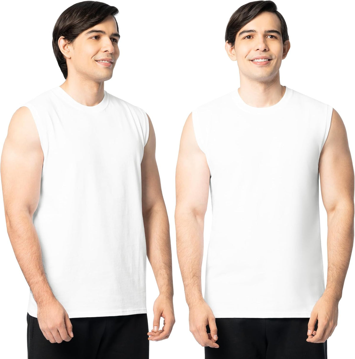 Fruit of the Loom Men's Eversoft Cotton Sleeveless T Shirts, Breathable & Moisture Wicking with Odor Control, Sizes S-4X