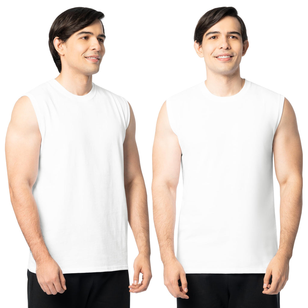 Fruit of the Loom Men's Eversoft Cotton Sleeveless T Shirts, Breathable & Moisture Wicking with Odor Control, Sizes S-4X