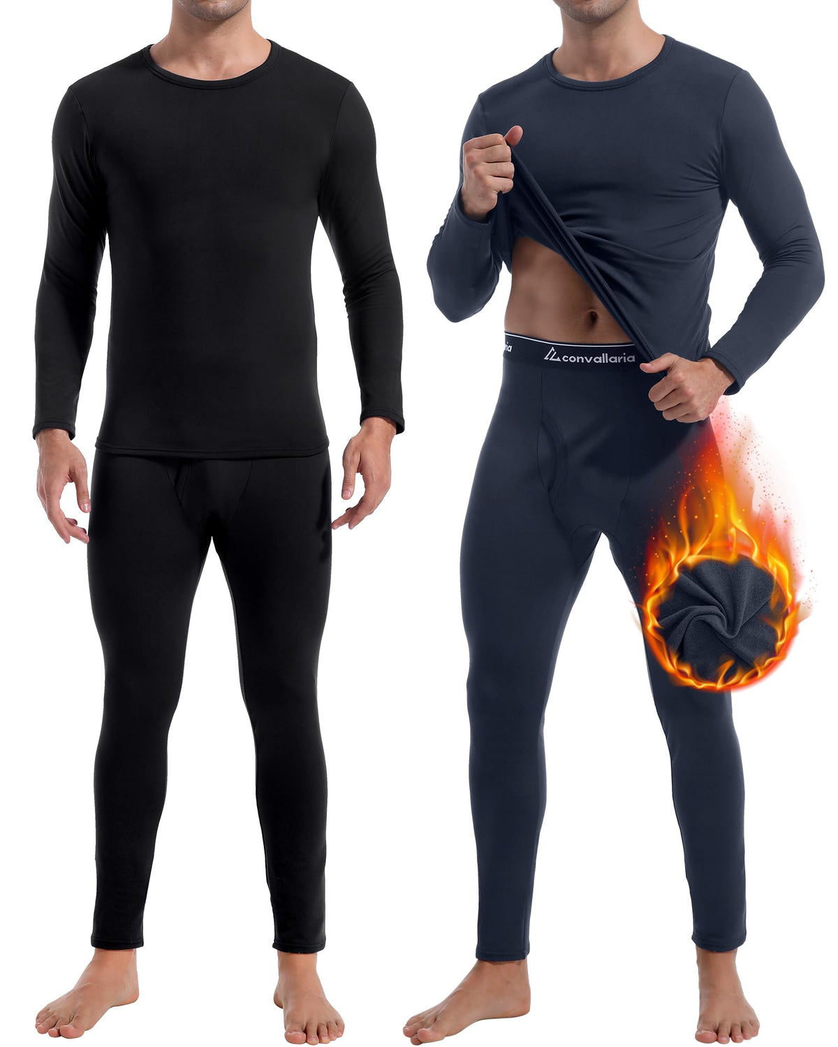 2 or 3 Sets Thermal Underwear for Men Long Johns Base Layer Cold Weather