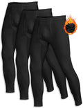 ZUTY 3 Pack Long Johns for Men Thermal Underwear Bottom Fleece Lined Pant Men's Leggings Base Layer for Cold Weather