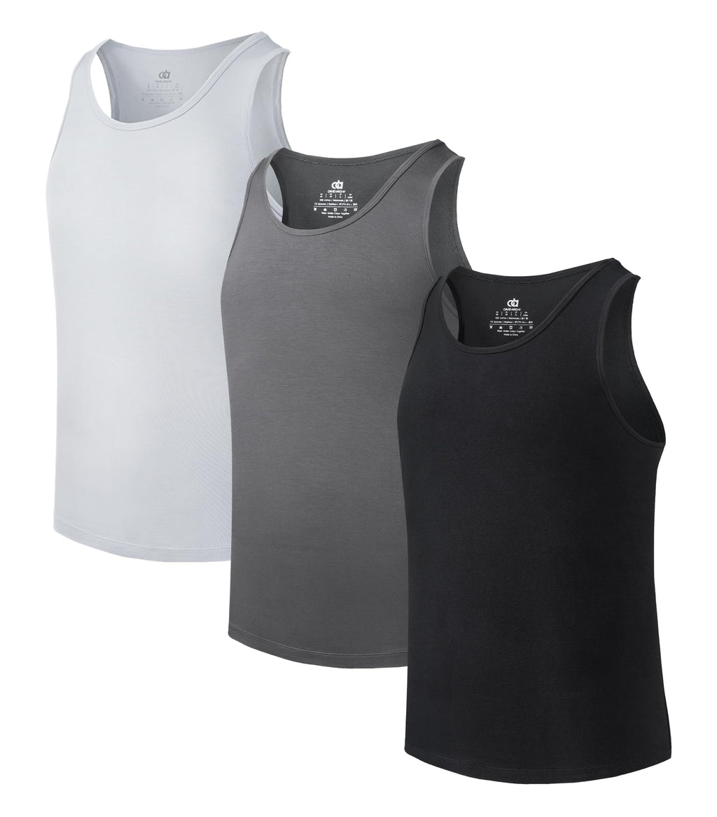 DAVID ARCHY Men's Tank Top Undershirts Moisture-Wicking A-Shirt for Men