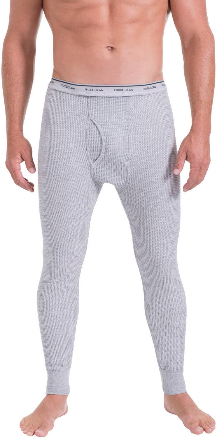 Fruit of the Loom Men's Classic Midweight Waffle Thermal Underwear Bottoms