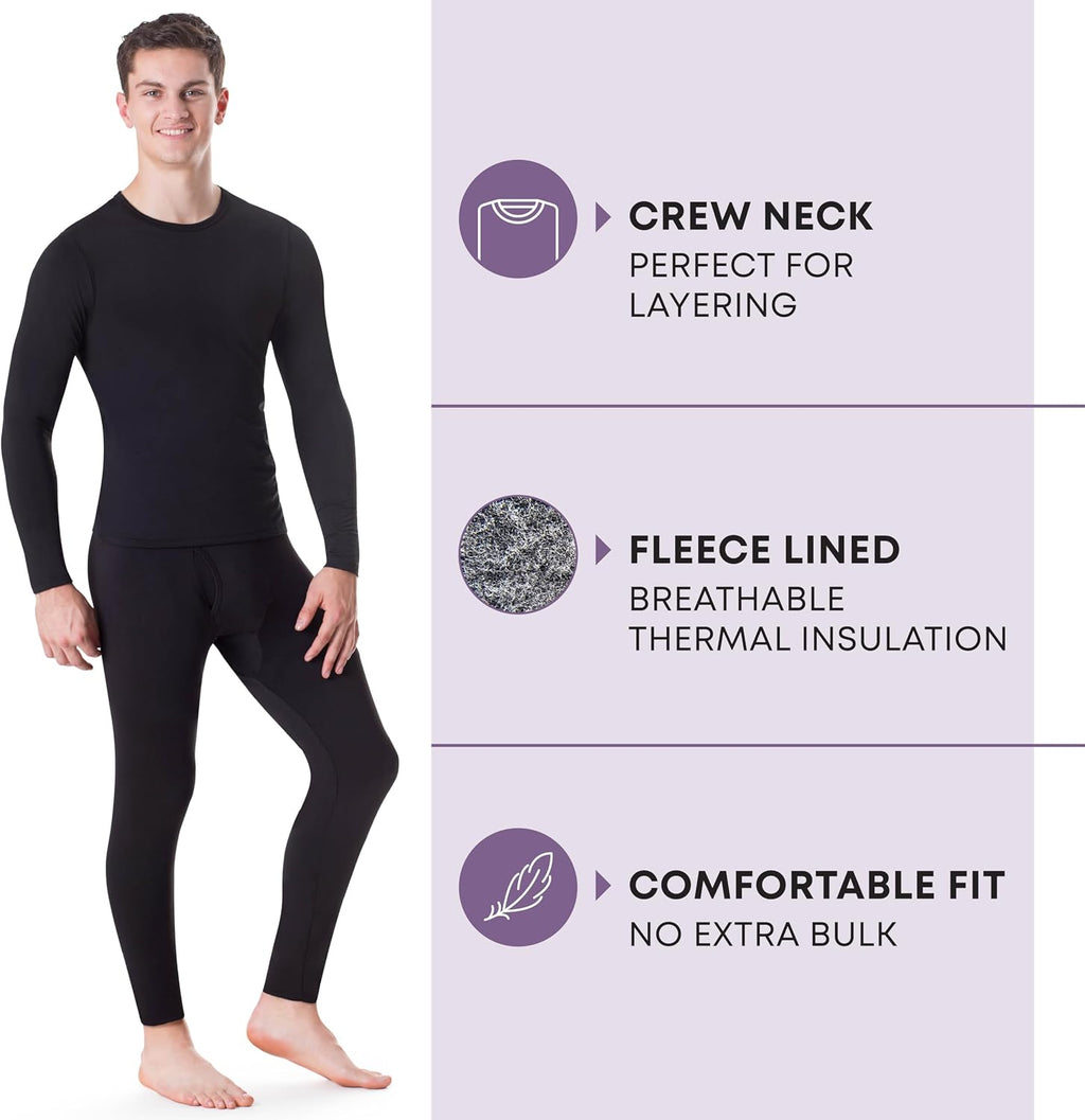 Rocky Thermal Underwear Men Long Johns Men Thermal Underwear Thermals Mens Base Layer Mens Thermals Top and Bottom Set