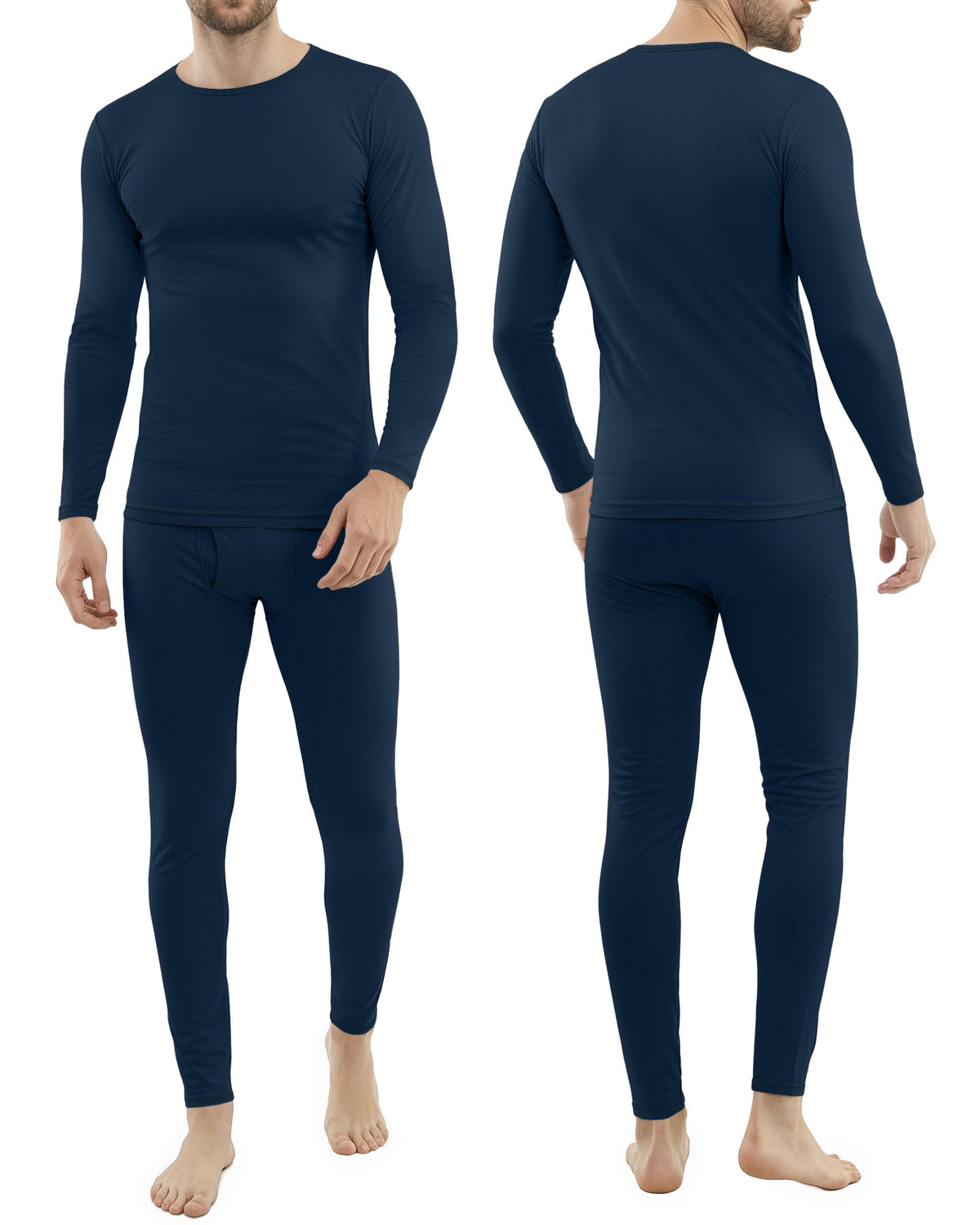 4-Way Stretch Men's Thermal Underwear Set Soft Long Johns Base Layer