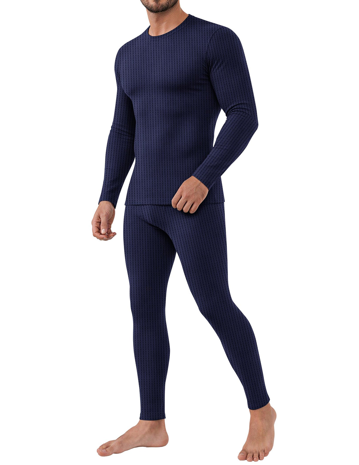Ekouaer Waffle Long Johns for Men Thermal Underwear Top and Bottom Set