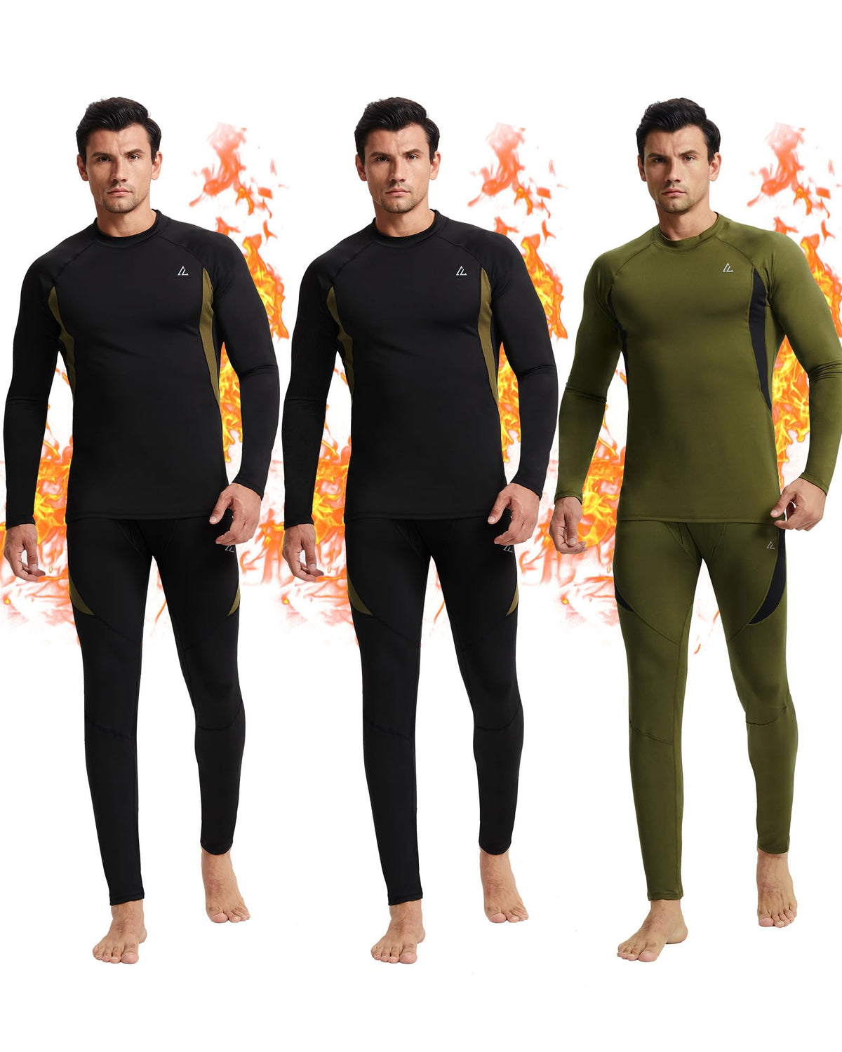 Mens Thermal Underwear Long Johns Base Layer Set Cold Weather 1/2/3 Pack